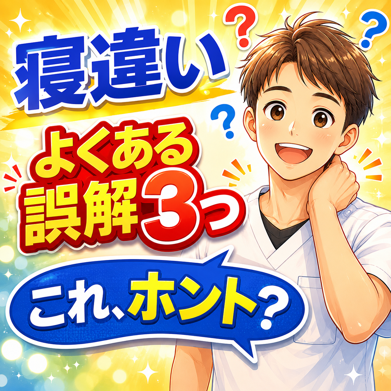 寝違い、よくある3つの誤解 ─ 22年の整体師が伝える